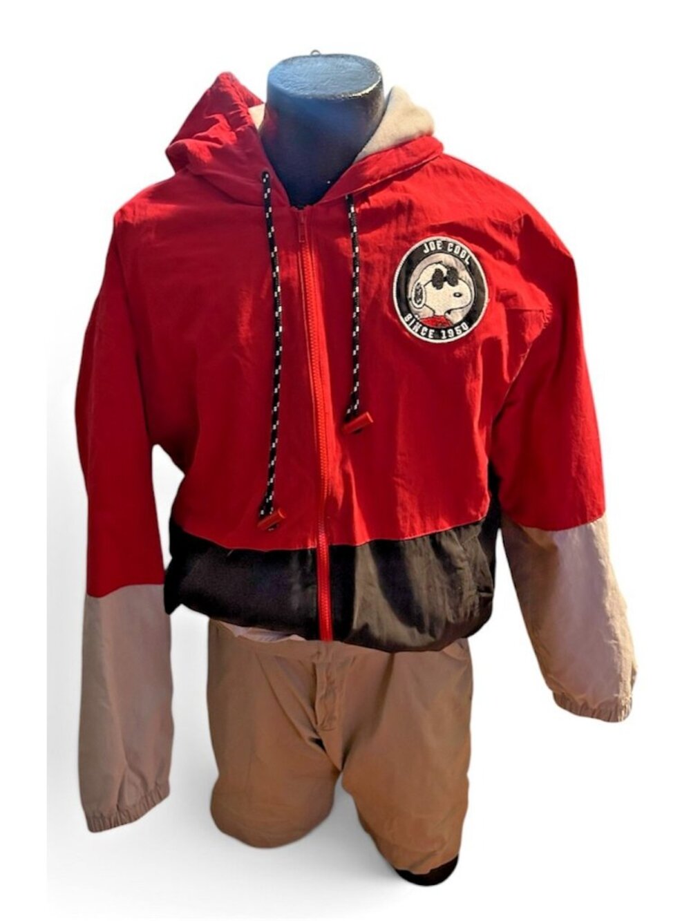 Peanuts Joe Cool Snoopy Colorblock Hooded Jacket Mens XL